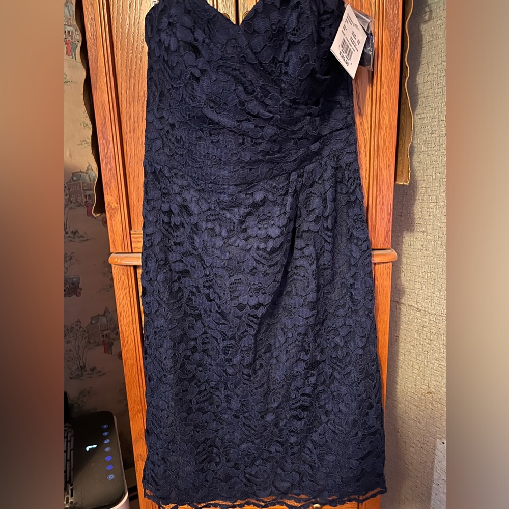 David’s Bridal strapless dress
